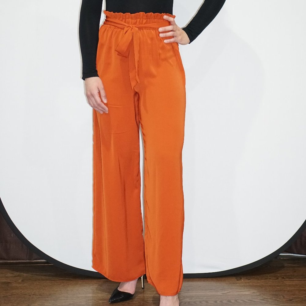 High waisted Orange pants